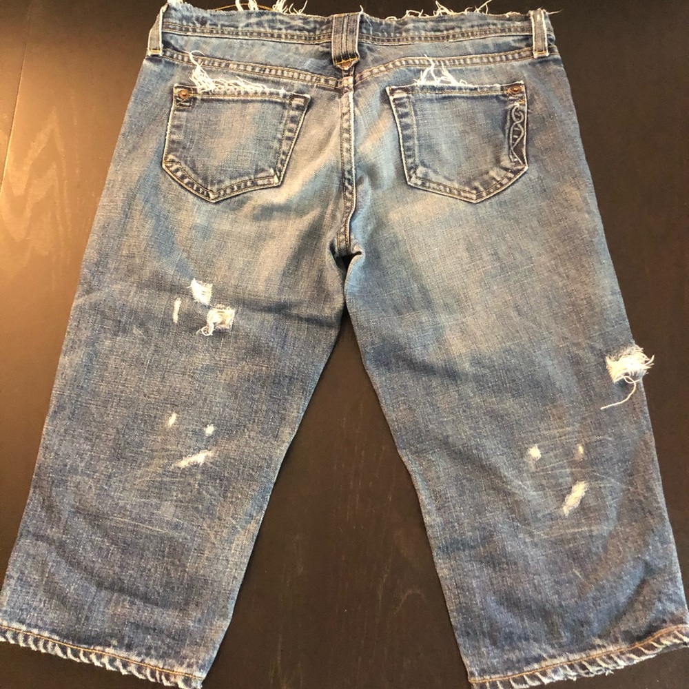 Genetic denim long shorts